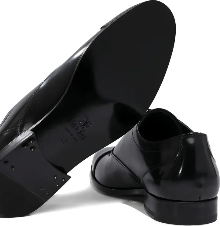 Leather Cap-Toe Lace-Up Oxford Shoes - Image 3
