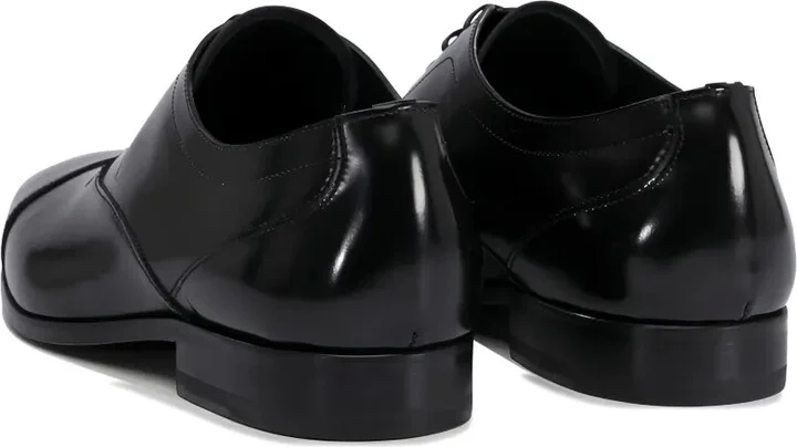 Leather Cap-Toe Lace-Up Oxford Shoes - Image 4