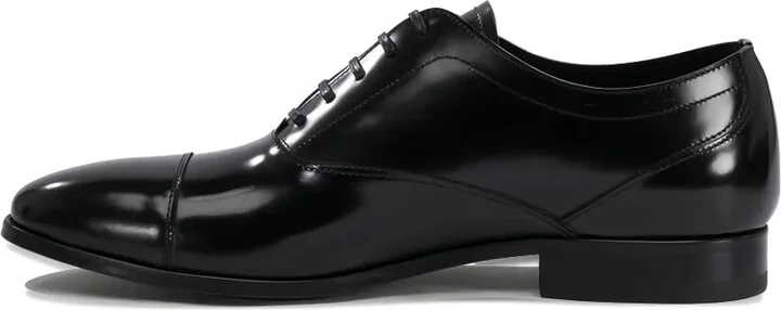 Leather Cap-Toe Lace-Up Oxford Shoes - Image 5