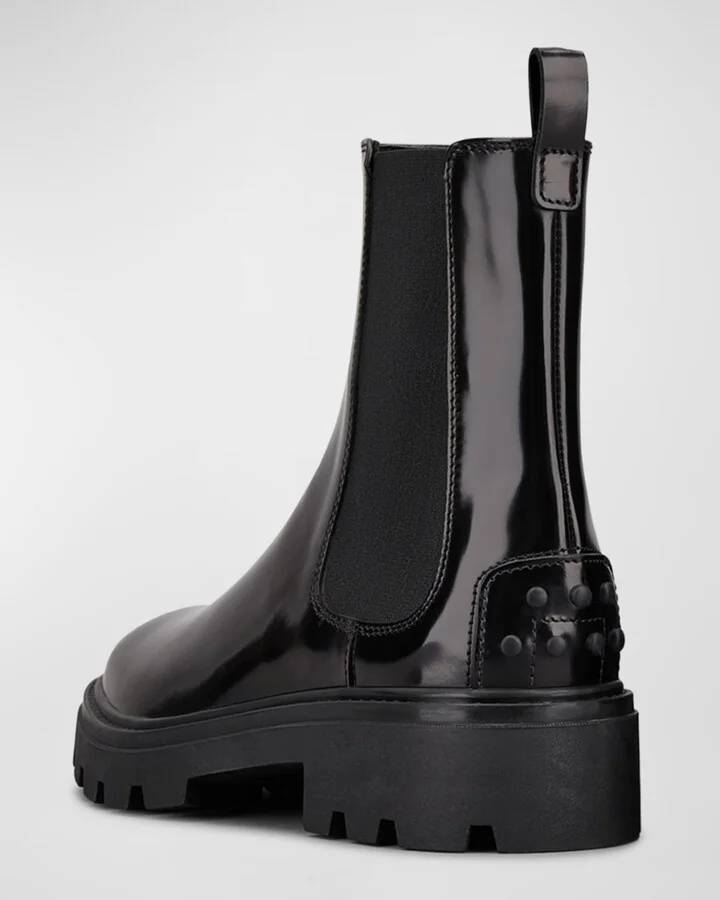 Leather Chelsea Ankle Booties - Image 3