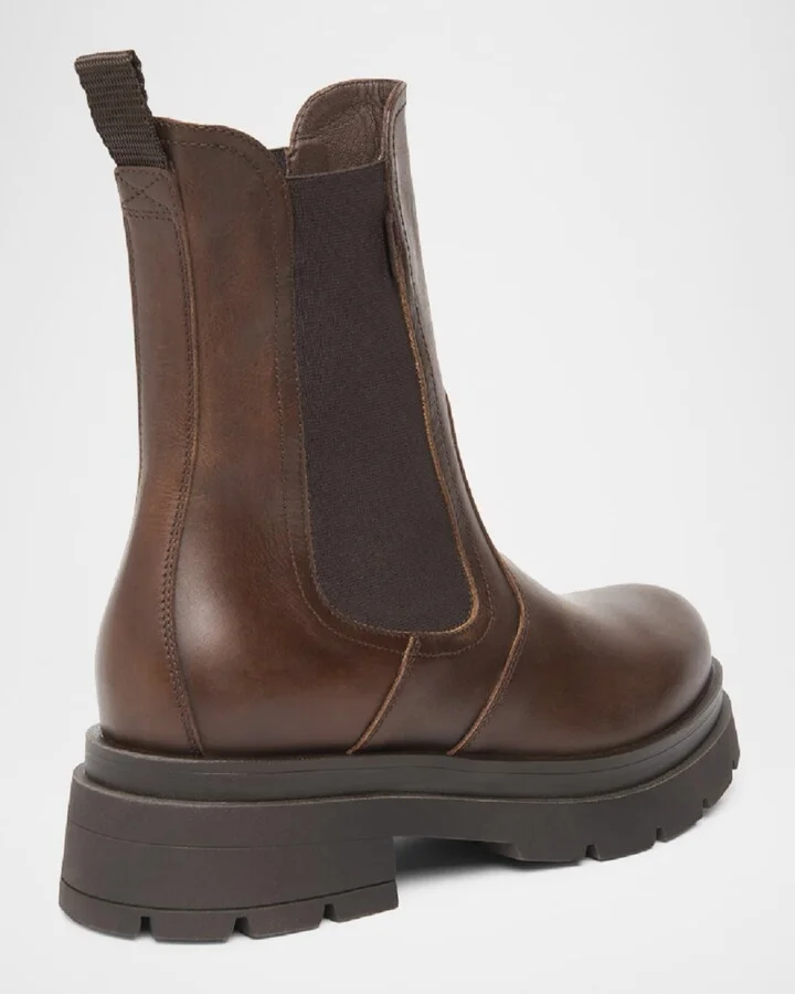 Leather Chelsea Ankle Booties - Image 4