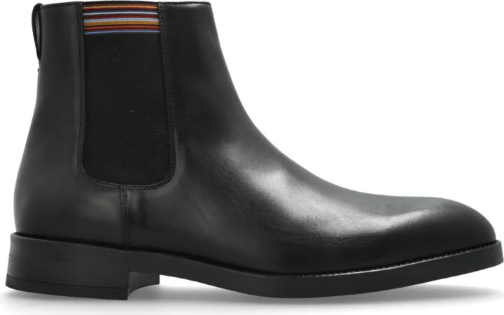 Leather Chelsea Boots, , - Black