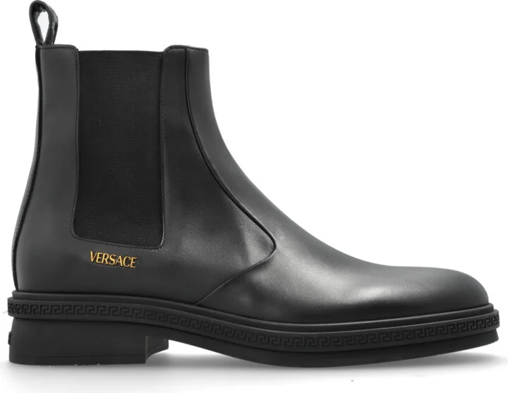 Leather Chelsea Boots, , - Black
