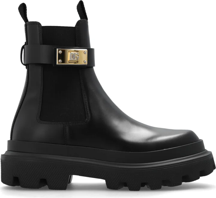 Leather Chelsea Boots, , - Black