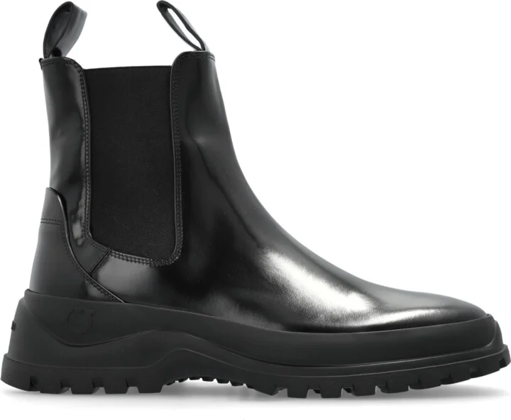 Leather Chelsea Boots 'Bossons', , - Black