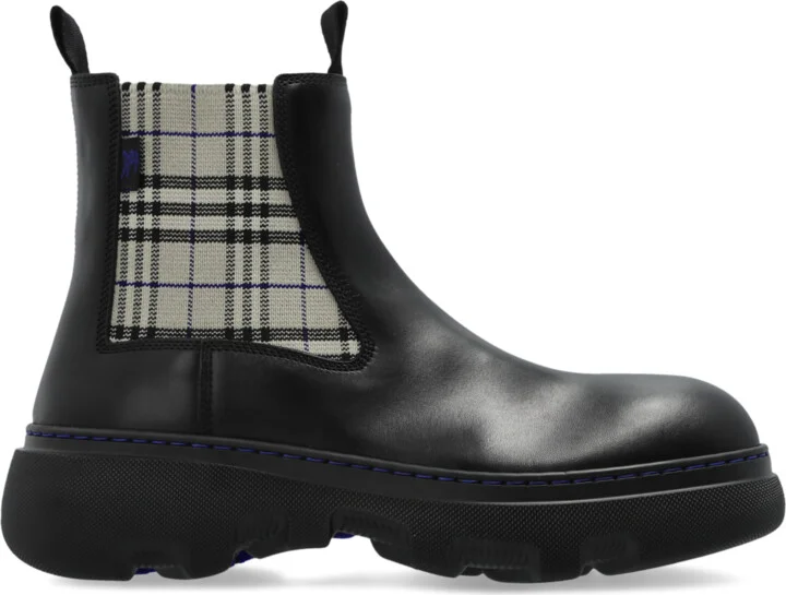 Leather Chelsea Boots 'Creeper', , - Black
