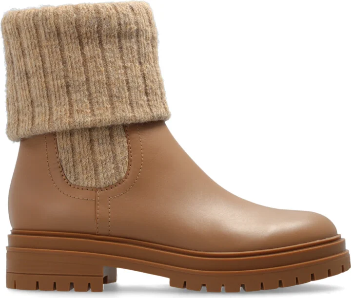 Leather Chelsea Boots ‘Tenney’, , - Beige
