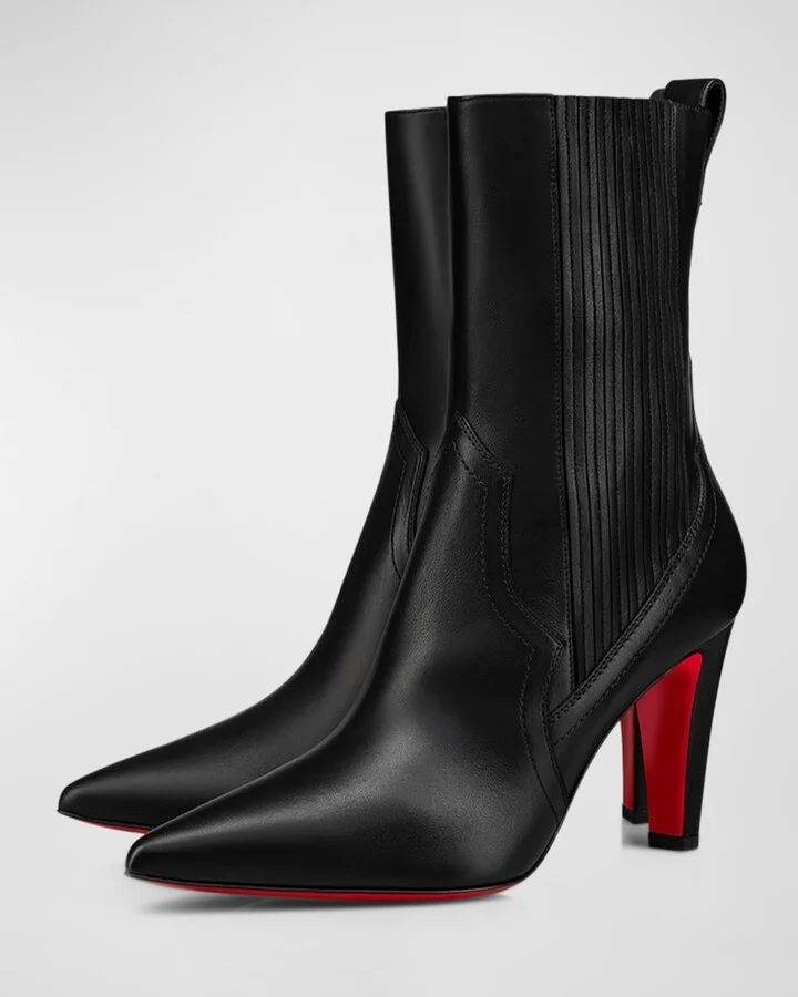 Leather Chelsea Red Sole Booties - Image 3