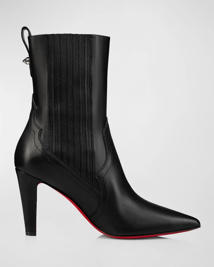 Leather Chelsea Red Sole Booties