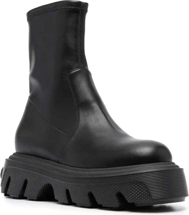 Leather Chunky Rubber Sole - Image 2