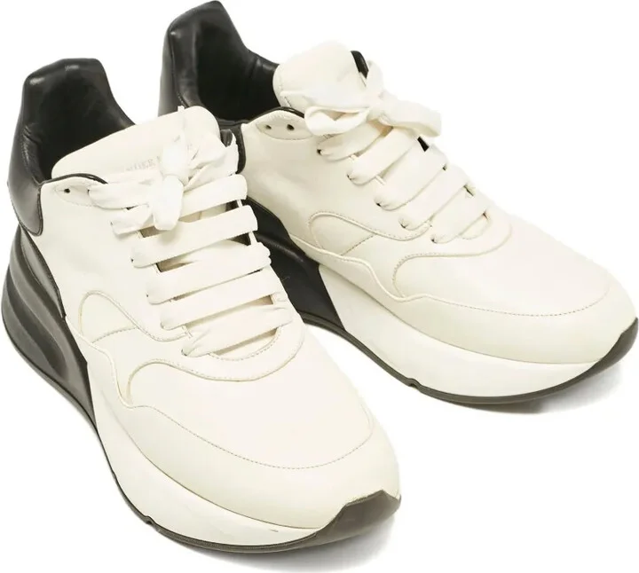 Leather Chunky Sole Sneakers - Image 3