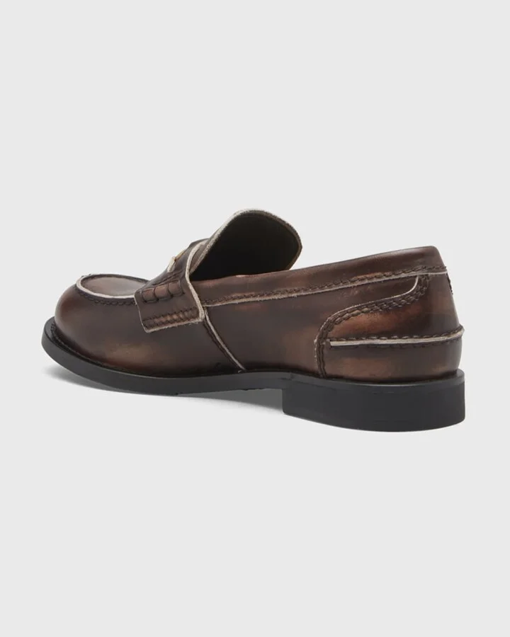 Leather Coin Penny Loafers - Image 2