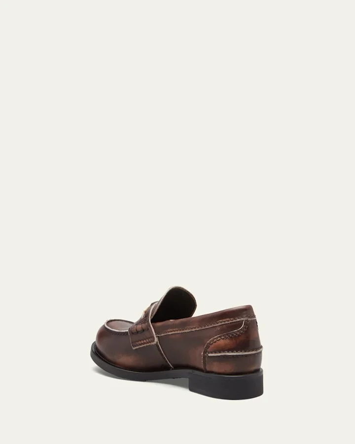 Leather Coin Penny Loafers - Image 2