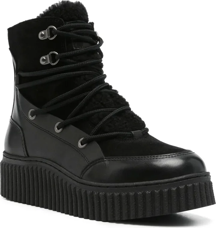 Leather Combat Ankle Boots - Image 2