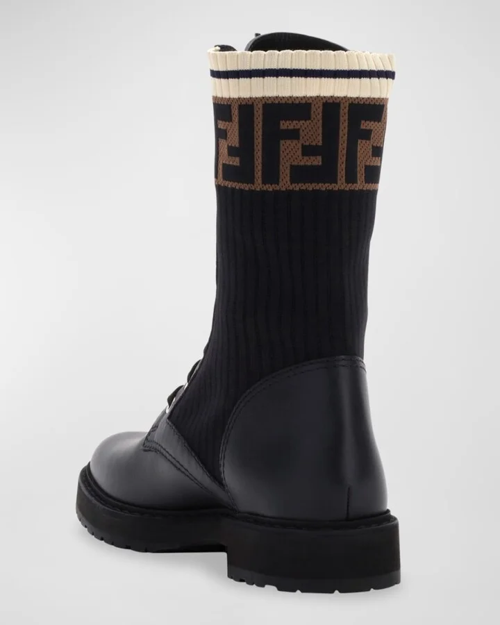 Leather Combat Boot with FF Cuff - Image 5