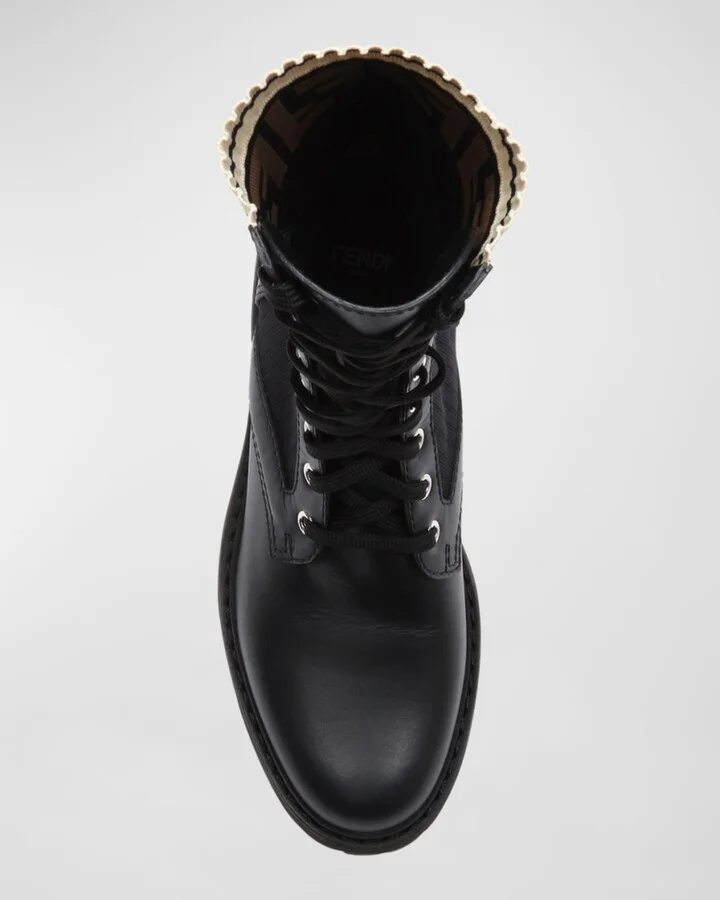 Leather Combat Boot with FF Cuff - Image 11