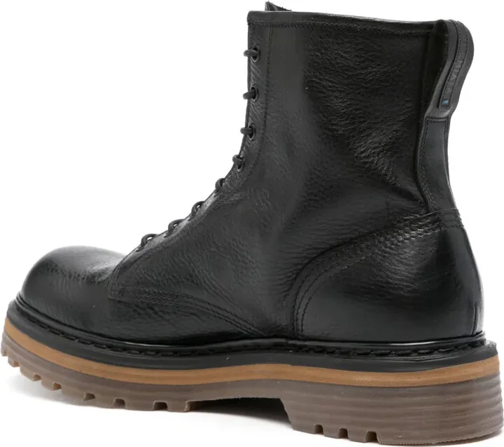Leather Combat Boots - Image 3