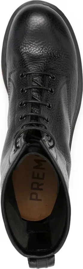 Leather Combat Boots - Image 4
