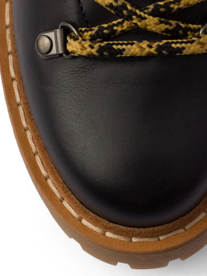 Leather Combat Boots - Image 5