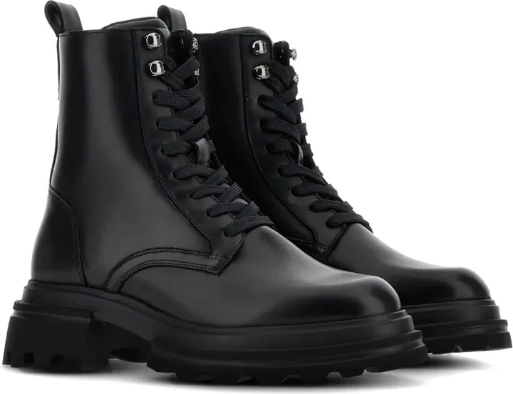 Leather Combat Boots - Image 2