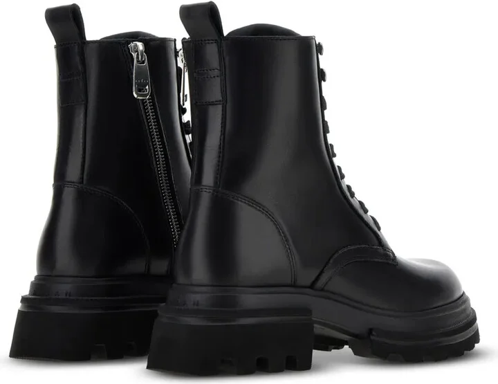 Leather Combat Boots - Image 3