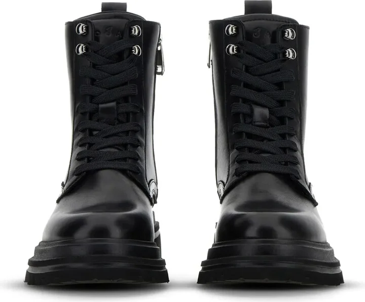 Leather Combat Boots - Image 5