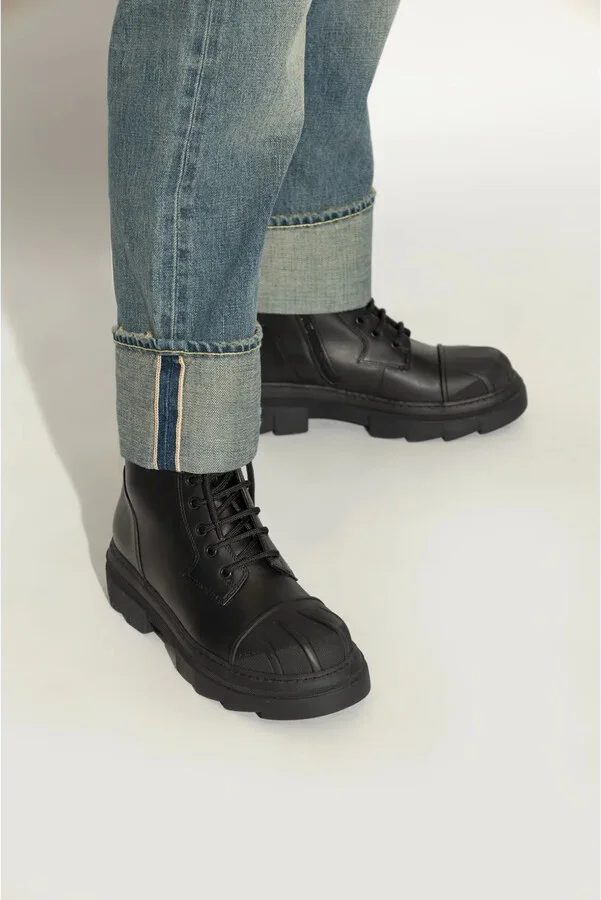 Leather Combat Boots - Image 2