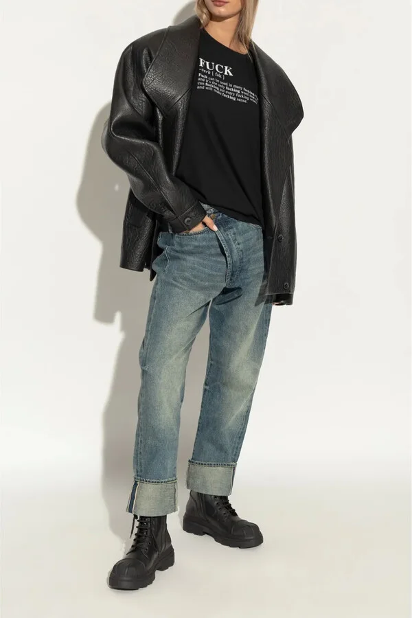Leather Combat Boots - Image 3