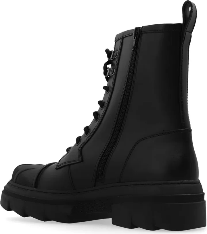 Leather Combat Boots - Image 5