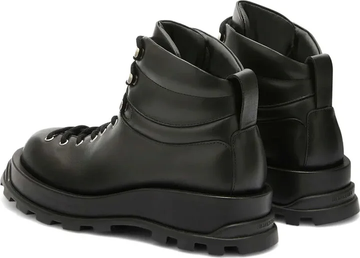 Leather Combat Boots - Image 3