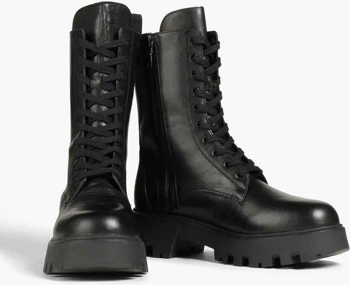 Leather combat boots - Image 2