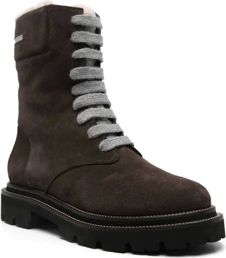 Leather Combat Boots - Image 2