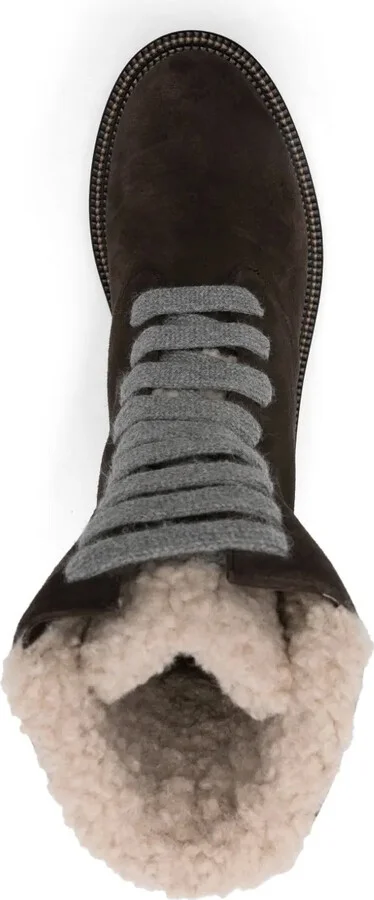 Leather Combat Boots - Image 4