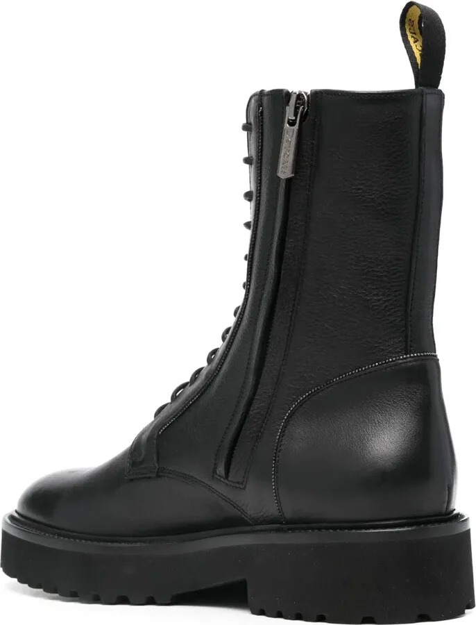 Leather Combat Boots - Image 3