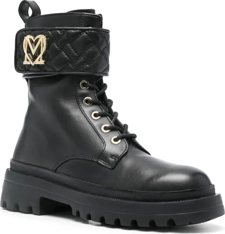 Leather Combat Boots - Image 2