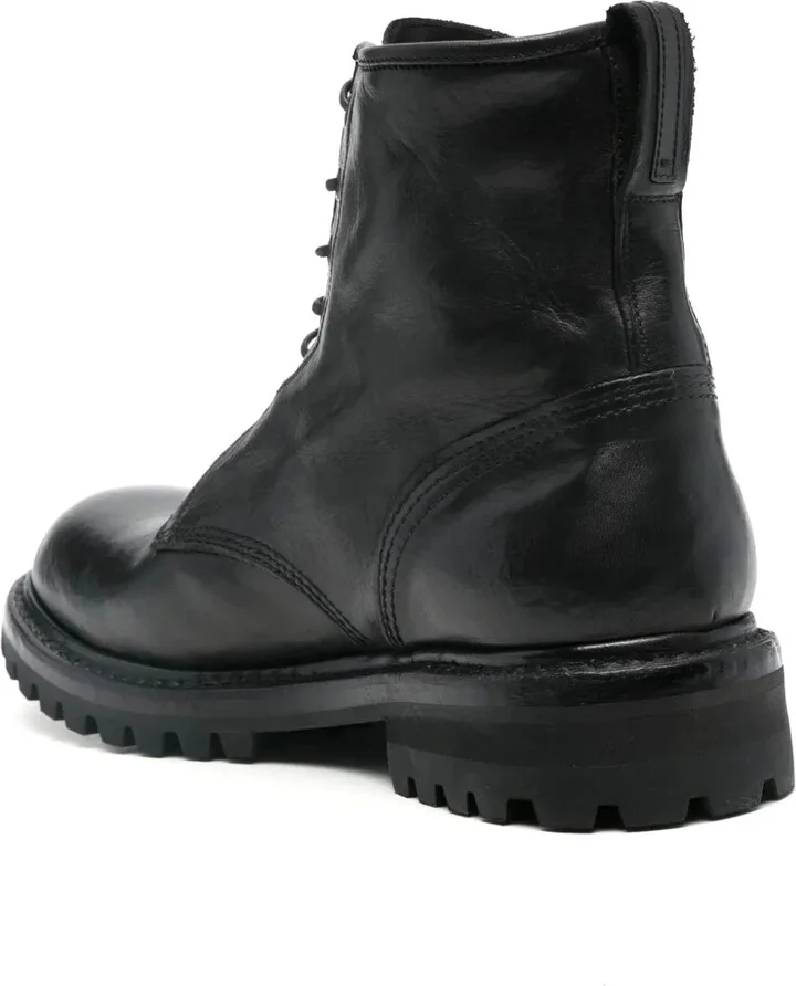 Leather Combat Boots - Image 3