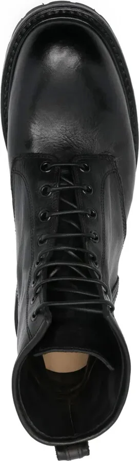 Leather Combat Boots - Image 4