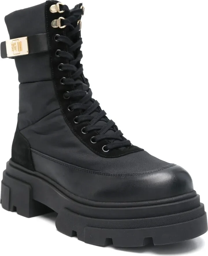Leather Combat Boots - Image 2