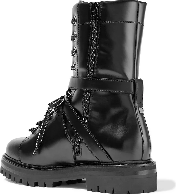 Leather combat boots - Image 4