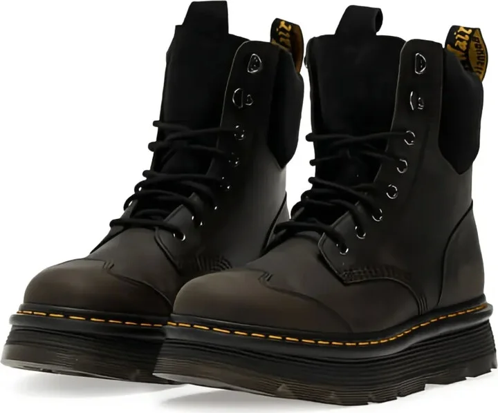Leather Combat Boots - Image 2