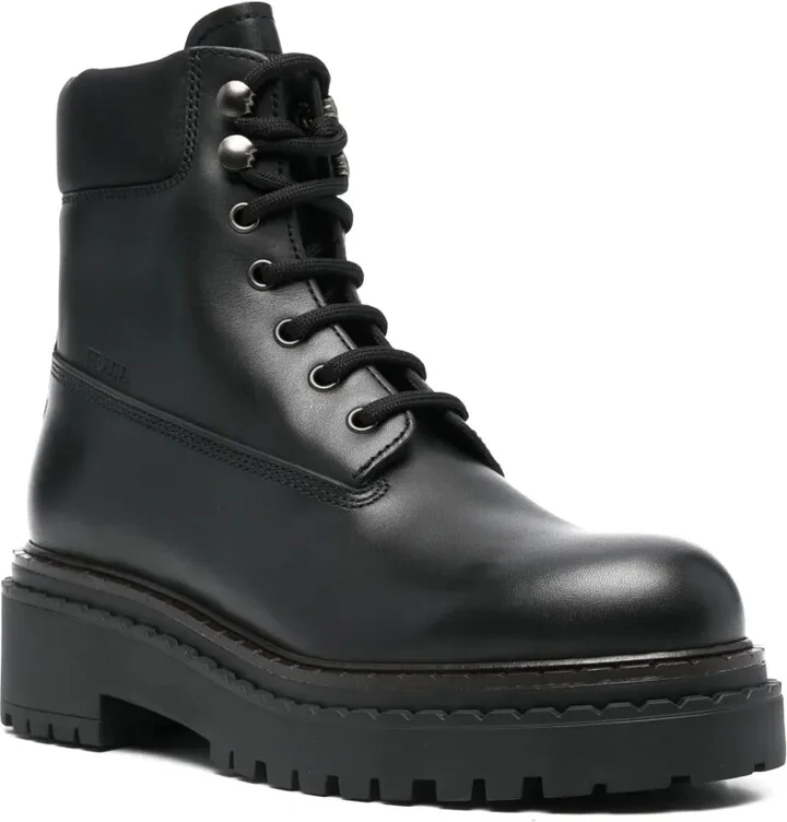 Leather Combat Boots - Image 2
