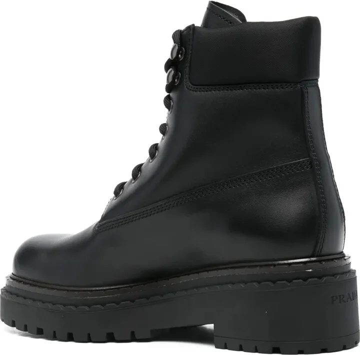 Leather Combat Boots - Image 3