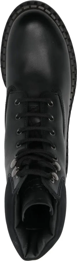 Leather Combat Boots - Image 4
