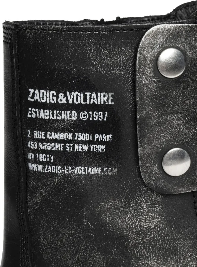 Leather Combat Boots - Image 4