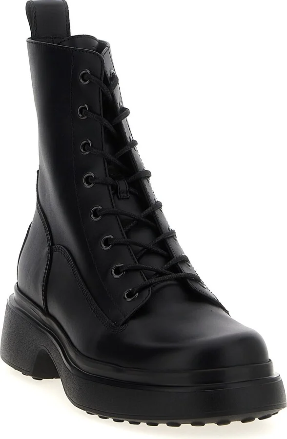 Leather Combat Boots - Image 2