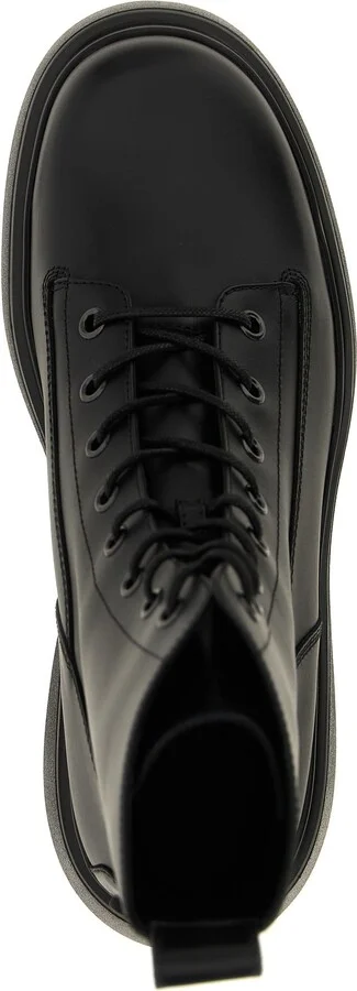 Leather Combat Boots - Image 4