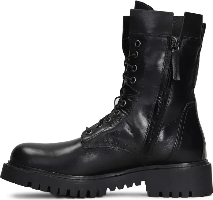 Leather Combat Boots - Image 3