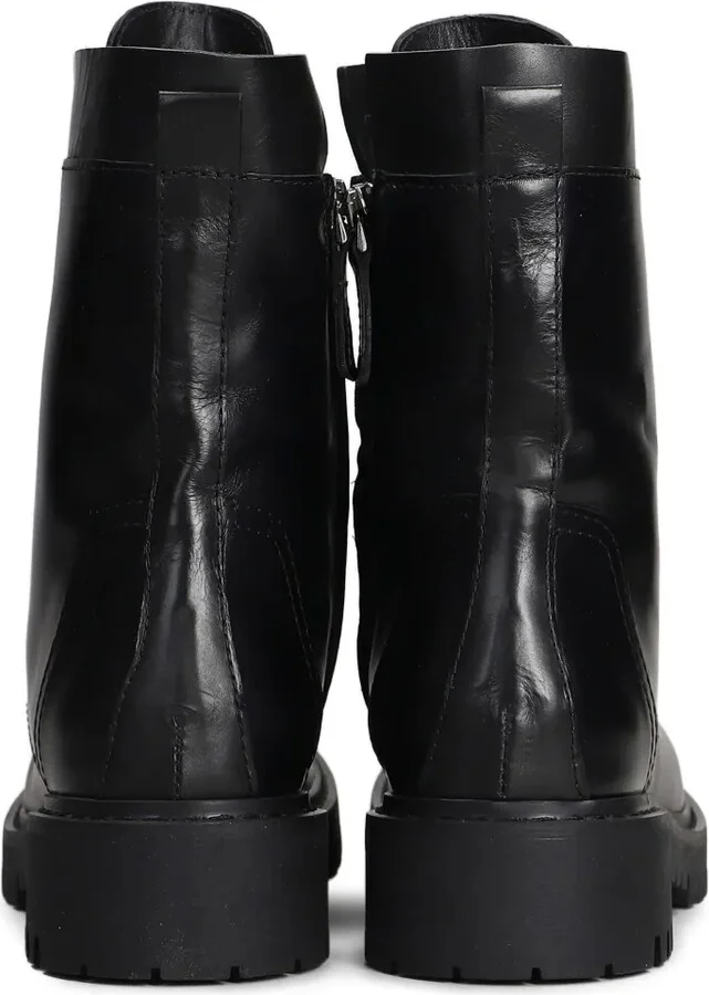 Leather Combat Boots - Image 4