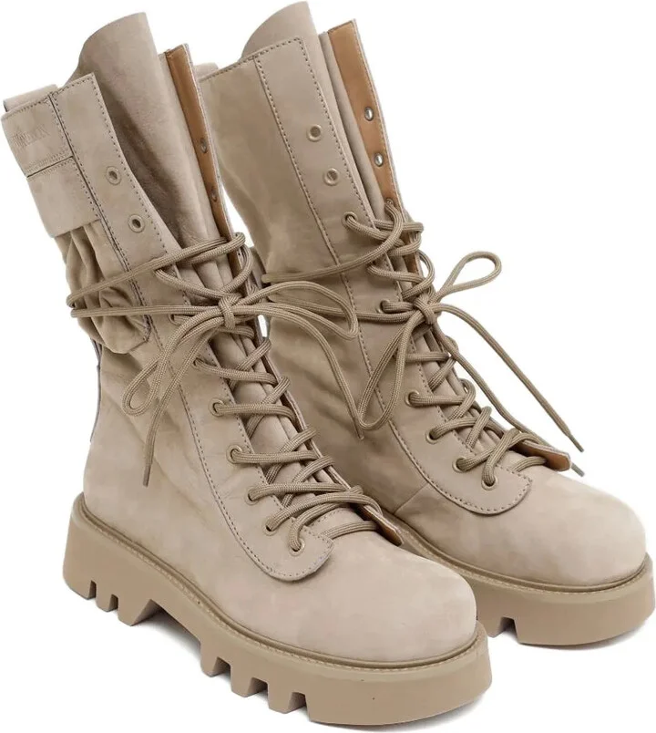 Leather Combat Boots - Image 2