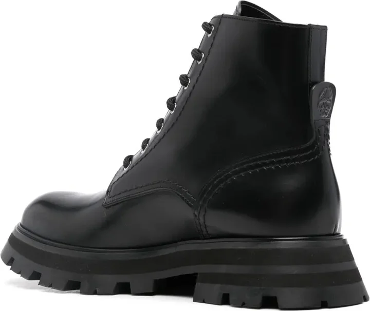 Leather Combat Boots - Image 3